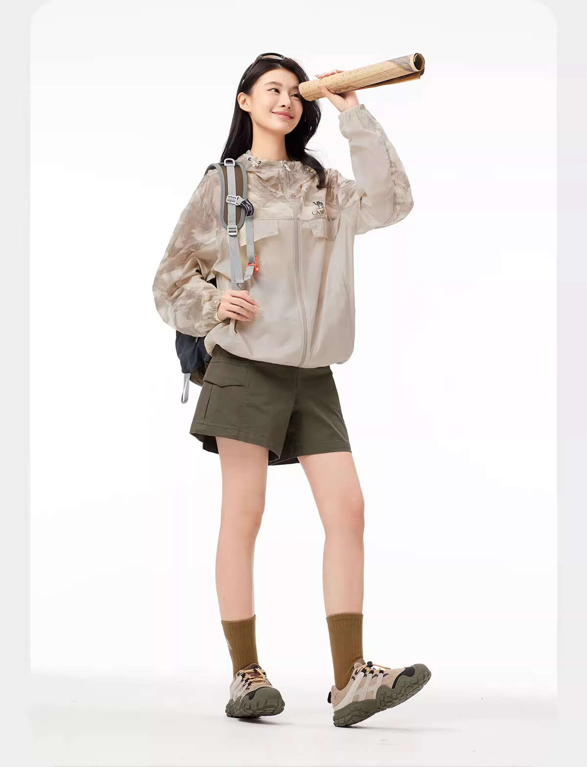 CAMEL Mukguang Outdoor Sun Protection Jacket 2025 Spring Summer Unisex UPF50 Cooling Breathable Sun Protection Coat R009 2XL 12