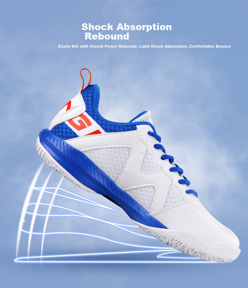 Li-Ning Badminton Shoes, Unisex, Shock-Absorbing, Rebound, Lightweight, Wear-Resistant, for Competition And Training, AYTQ023-1, Blue, Size 41 3