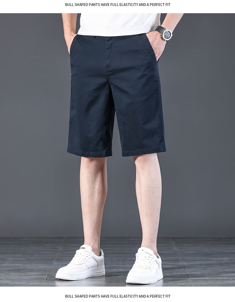 JEEP High-End Lightweight Five-Pocket Casual Shorts for Men, New Summer 2026 Business Loose Straight-Leg Mid-Length Pants for Me 21