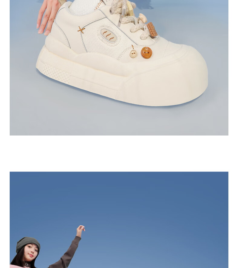TTTJ Soft-Soled White Sneakers for Women, Thick-Soled Heightening, Comfortable for Long-Standing, Breathable Canvas Shoes, Sports Casual Commuter Chunky Skateboard Shoes 15