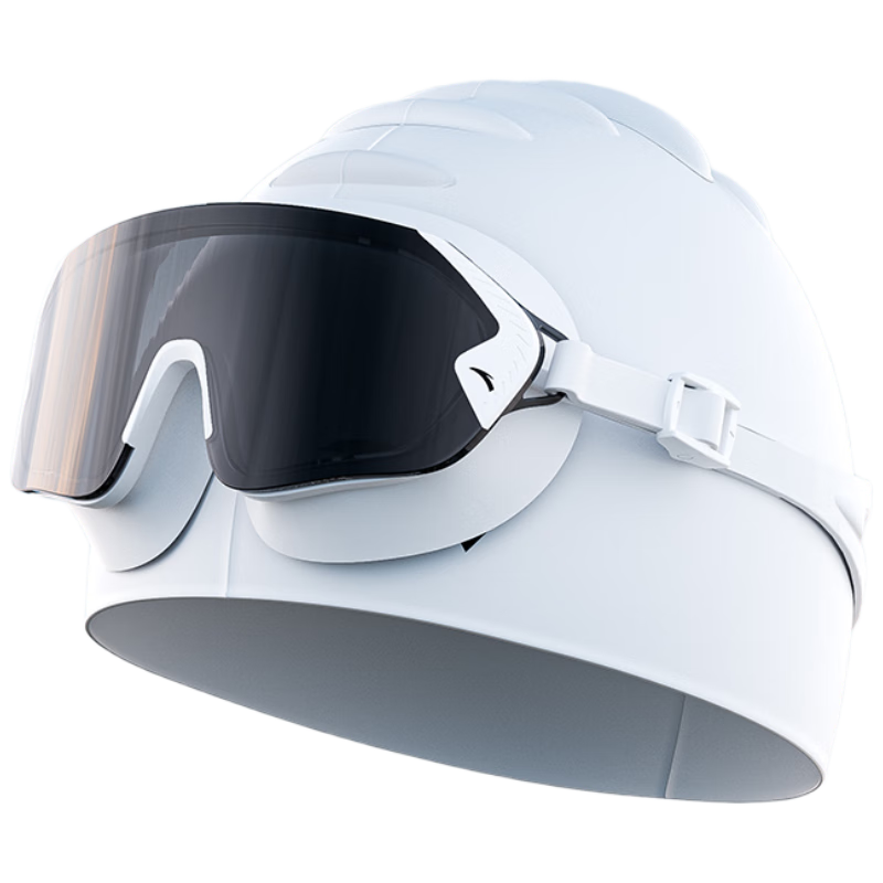 ANTA Large Frame Swimming Goggles Unisex Anti-Fog Waterproof Adult Non-Prescription Swim Goggles with Black and White Cap Set