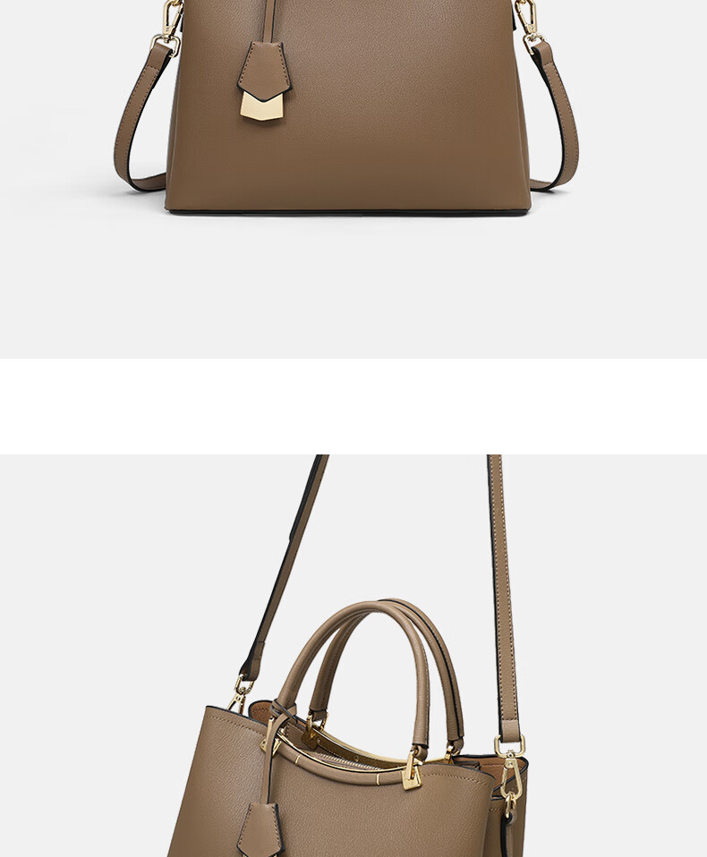 C.BANNER Leather Handbag, Women's Bag, Tote Bag, Large Capacity, Shoulder Crossbody, High-End Birthday Mother's Day Gift, Practical Present for Mom 7