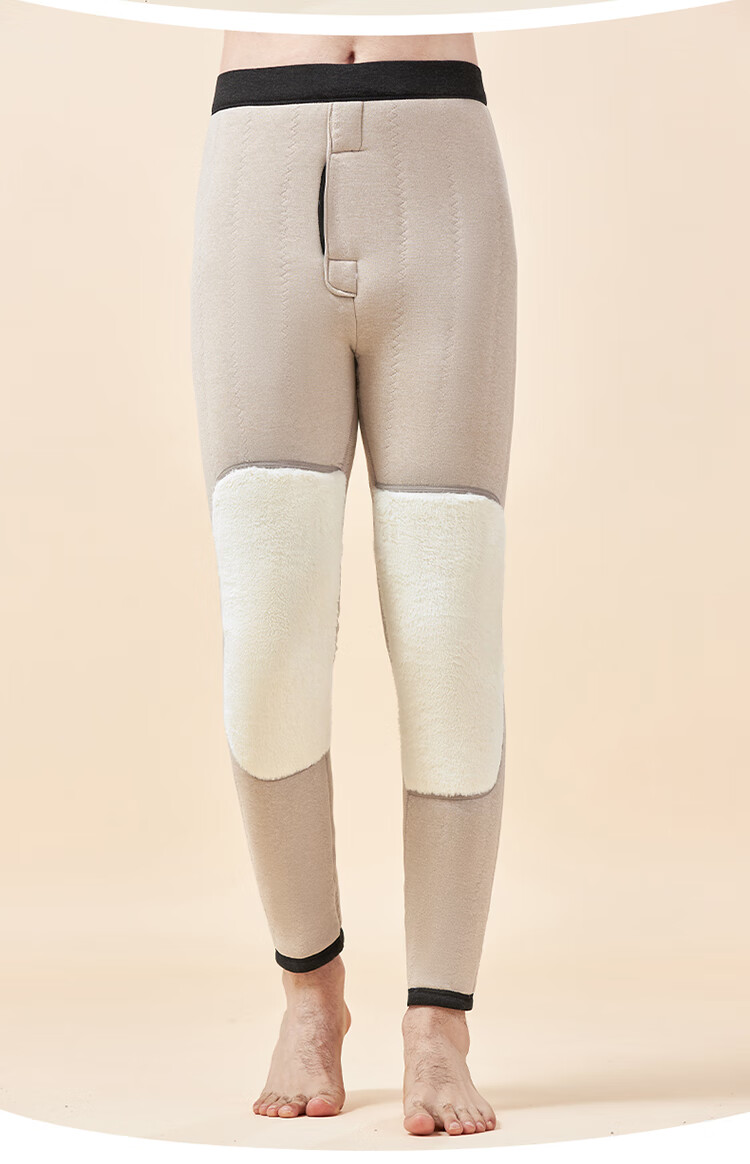 LangSha Autumn New Men's Cotton Pants Winter Thickened Fleece Warm Leggings Extra Thick Knee Protection Middle-aged Wool Pants Northeast Style 22