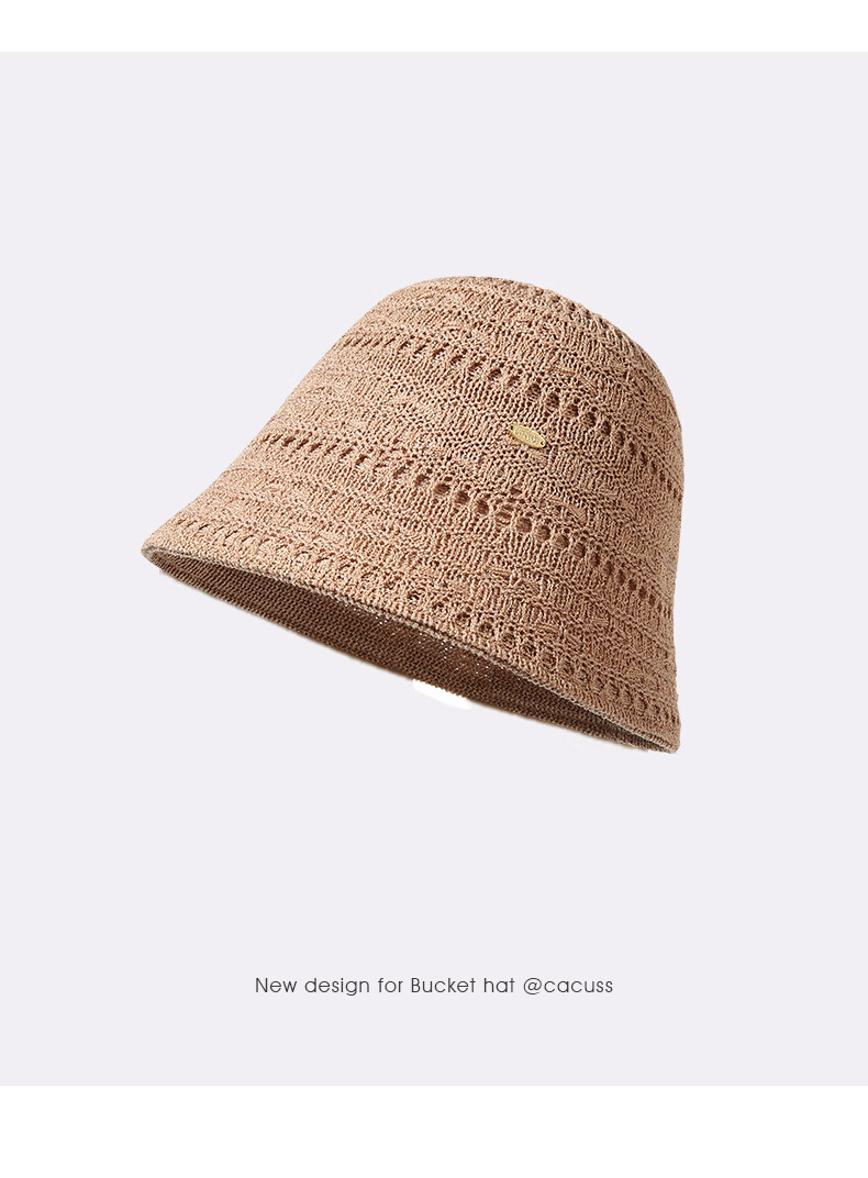 CACUSS Women's Summer Sun Hat, UV Protection, Beach Fishing Hat, Foldable, Khaki 12