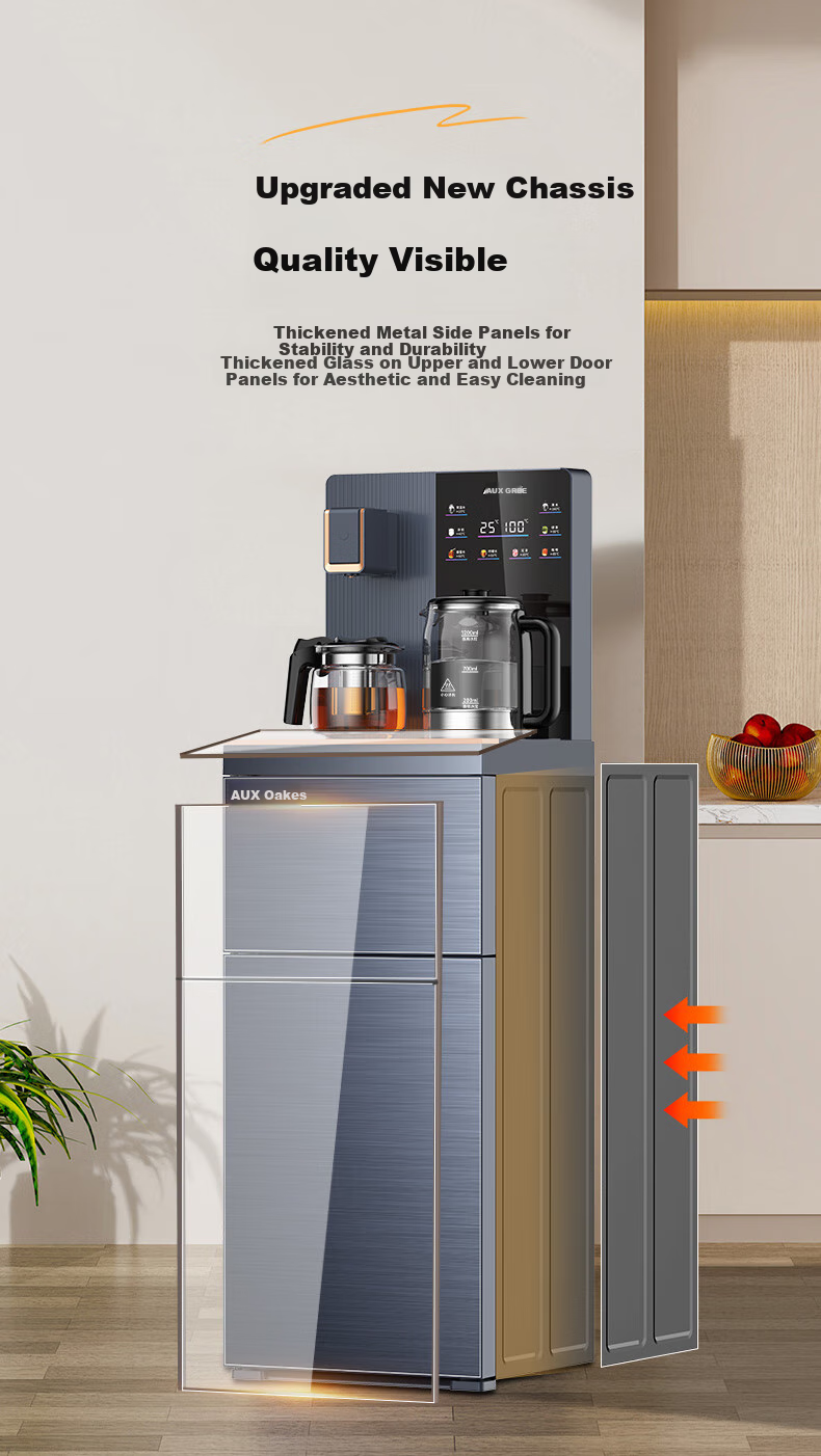 AUX Newly Upgraded Heightened Model, Electric Kettle with Water Outlet at Bottom for Dust Prevention And Splash Protection, One-Touch Control, Dual Temperature Display, Large Screen, Hot And Warm Tea Bar Machine YCY-55 11