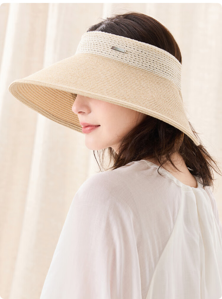 JIUMU Sun Protection Hat for Women, Sun Visor Cap, Sun Hat, Visor Hat, Straw Hat, Cool Hat, Summer Outdoor Face-Covering UV Protection Hat for Wome 14