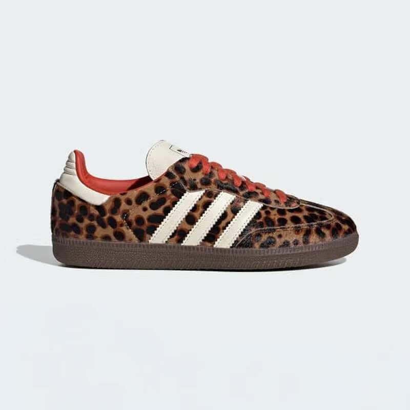 Adidas SAMBA Trefoil Casual Shoes for Women, Leopard Print Brown JI2734 Size 36.5