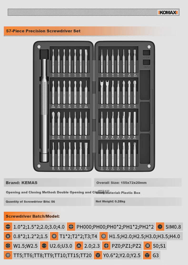 KOMAX Precision Screwdriver Set, Versatile Household Small Screwdriver Kit, Phone And Laptop Cleaning Tool, Disassembly And Repair Tool Set 15