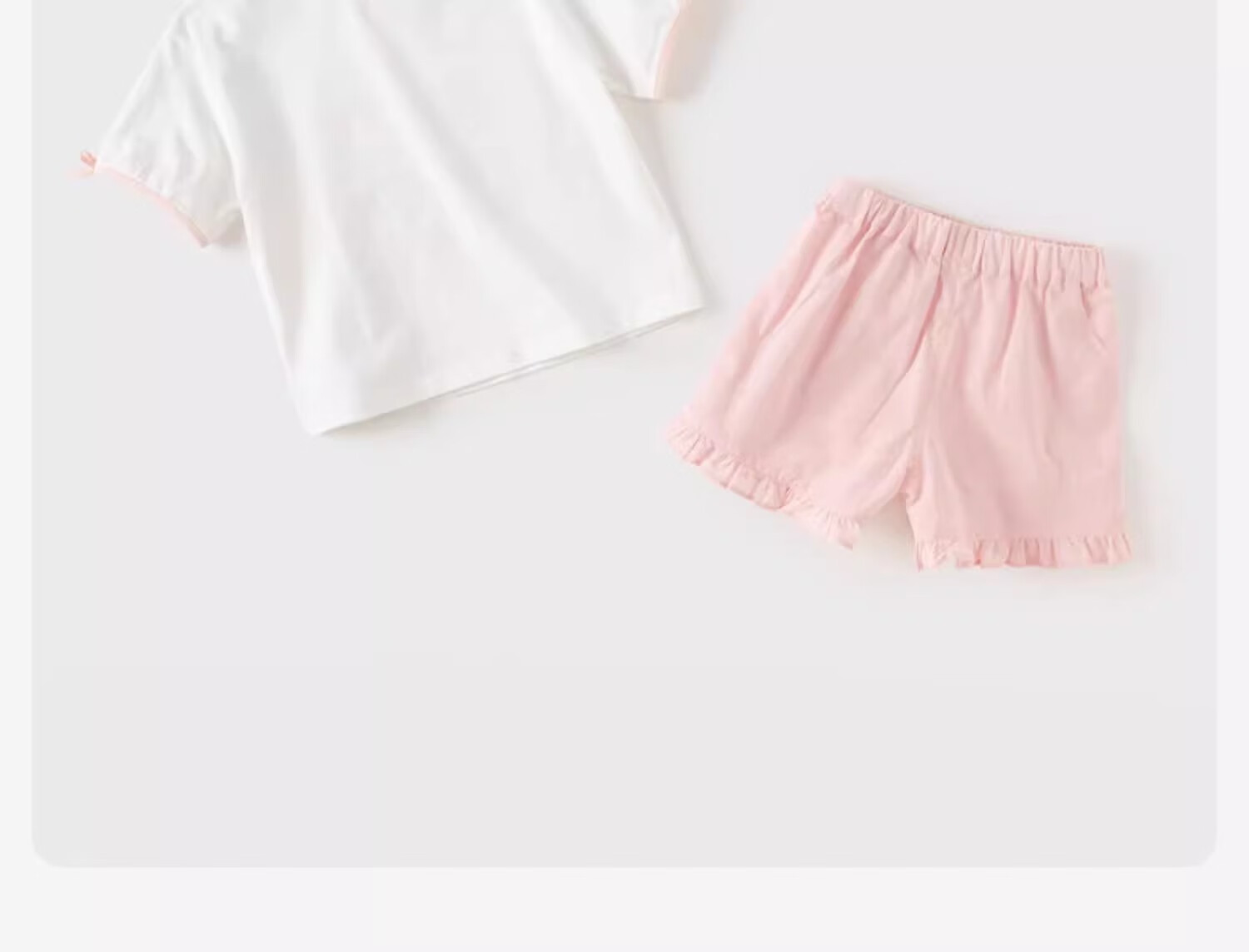 DAVE & BELLA [Picture Book Series] Girls' Shorts Set, Stylish Summer Outfit, Short-Sleeve T-Shirt, Baby Pants 13