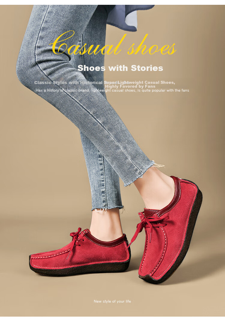 Walker Shop Aokasuo Women's Walking Shoes, Flat Leather Loafers, Comfortable Mom Casual Peas Shoes M012001 11