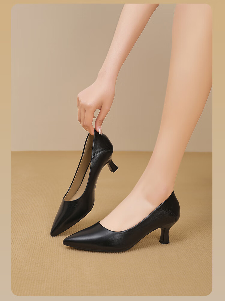 Dusto Pointed Toe Stiletto High Heels for Women, 2026 New Spring Style, Comfortable Soft-Soled Work Shoes for Long-Standing, Suitable for Office And Commuting 2