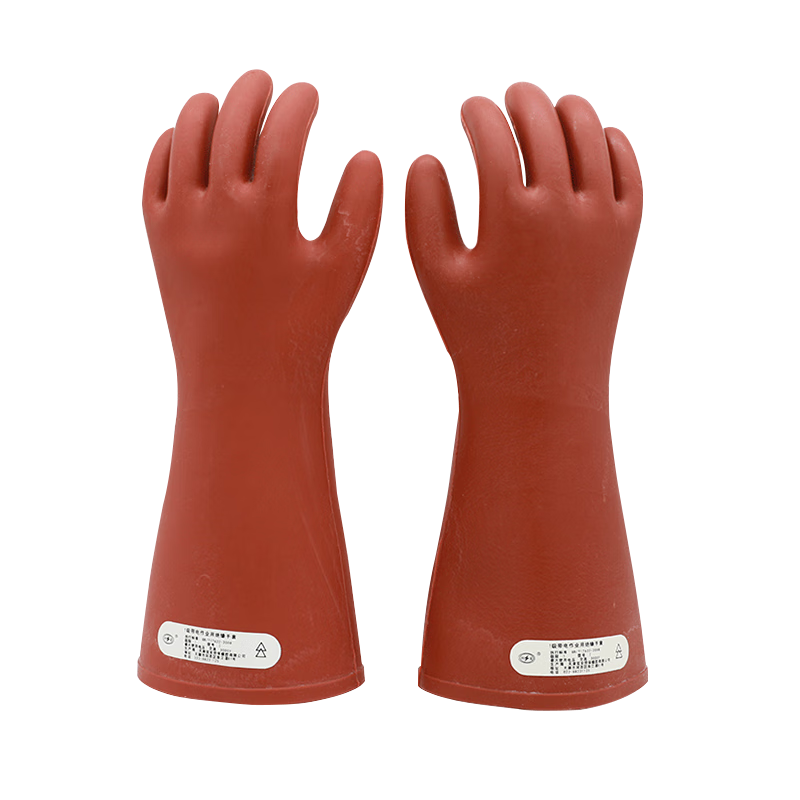 Shuang'an Insulation Gloves Level 1 10KV Hand-Shaped High-Voltage Resistant Anti-Electric Shock Gloves Natural Rubber Hand-Shaped Design for Live Work Circuit Maintenance Power Distribution Room Protective Labor Protection 1 Pair