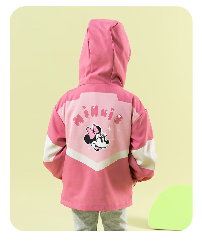 Disney Spring And Autumn Travel Children's Clothing, Girls' Cartoon Three-In Protective Wear-Resistant Breathable Hooded Jacket, Light Purple, Size 120 17