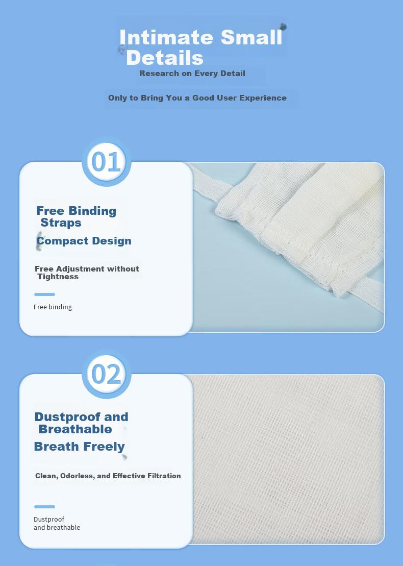 Beifute Gauze Face Mask, Dust-Proof Thickened Cotton Gauze Mask, Degreased Washable Protective Cotton Gauze Mask, 12-Layer 10 Pieces 6
