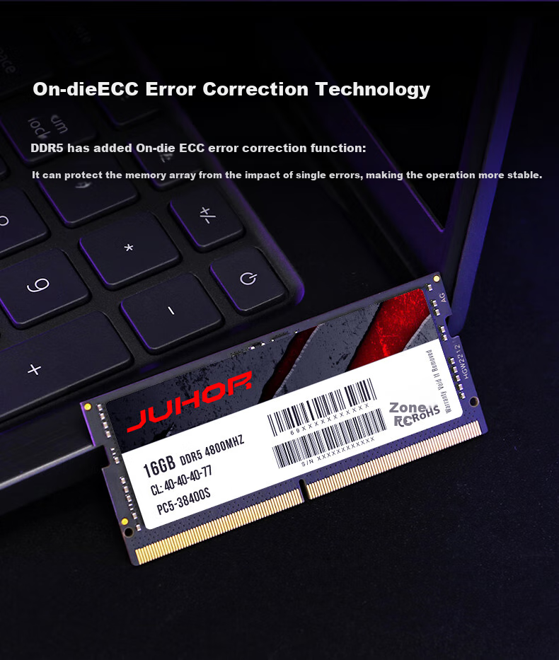 JUHOR 16GB DDR5 4800 Laptop Memory Module, Boosting AI Performance 1