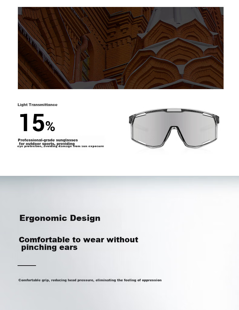 KAPVOE Anti-Fog Cycling Glasses, Day And Night Use, Photochromic, for Road Bikes, Professional Windproof Goggles, Sports Glasses for Men And Wome 11