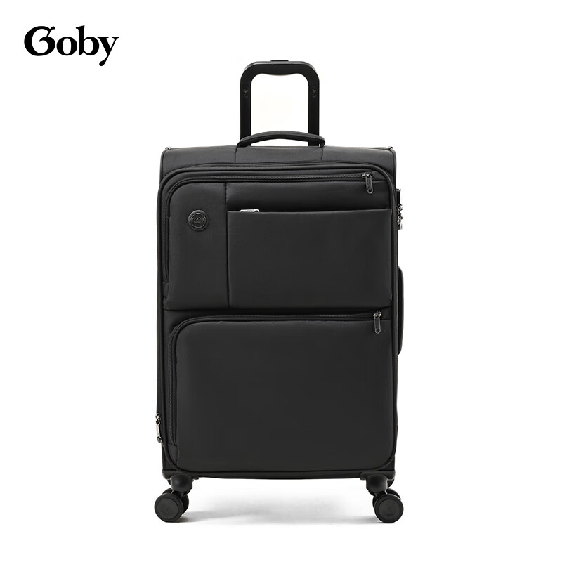 Goby Luggage, Ultra-Light Soft Oxford Fabric Suitcase, Multi-Pocket Case, 3001C Starry Black, 28-Inch Check-In Suitcase