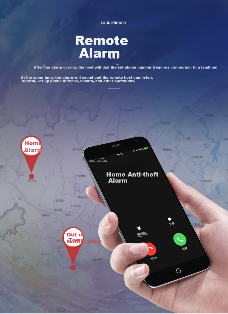 LFang AE99 Home Security Alarm System with Infrared Sensor for Doors And Windows, Smart Phone Notification for Shop Protectio 1