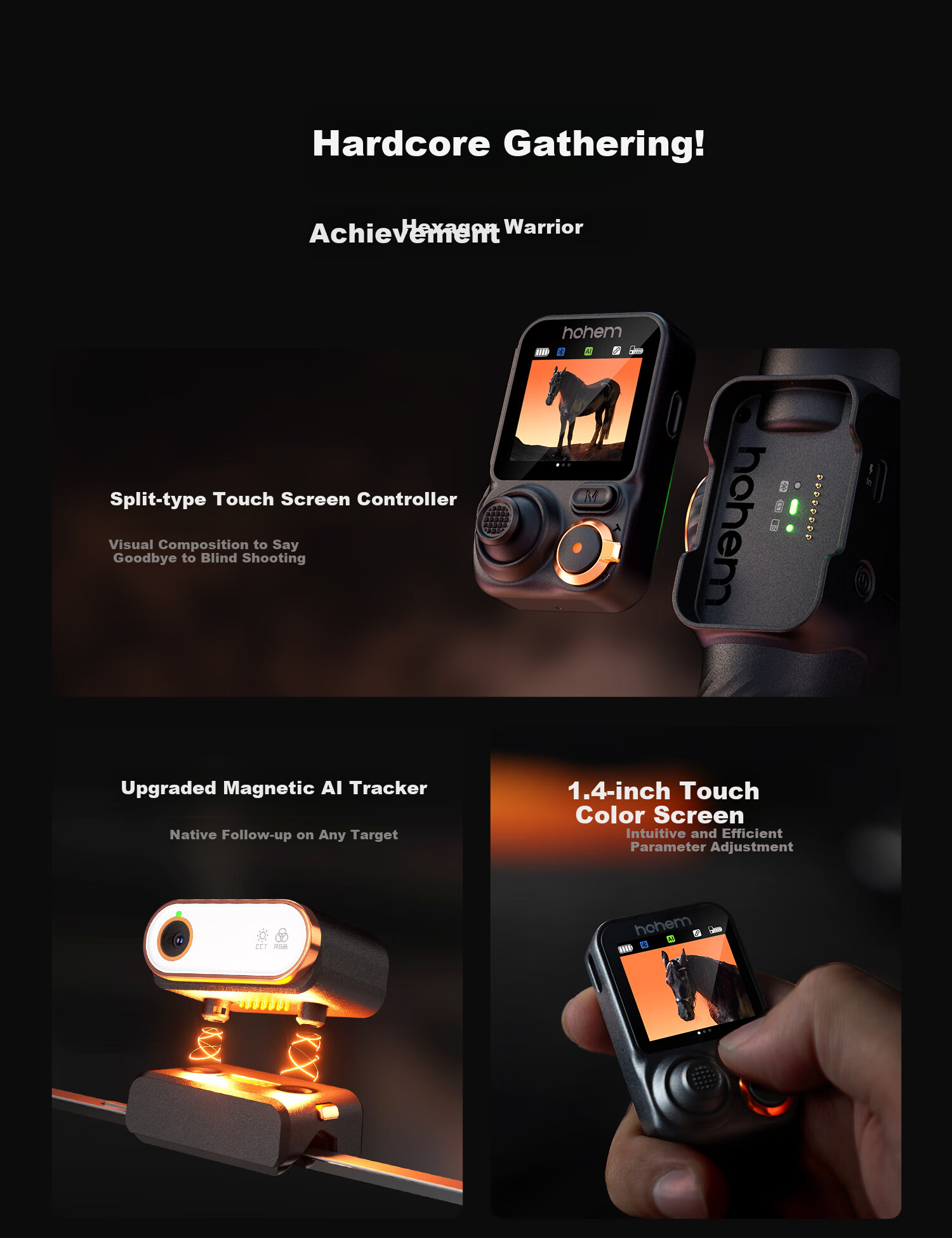 Hohem [Professional-Grade | Top-Tier Photography] M7 Smartphone Stabilizer, Intelligent AI Precise Tracking, 360° Follow-Up, Orthogonal Three-Axis Stabilization, Anti-Shake Gimbal, Live Streaming Vlog Gadget 3