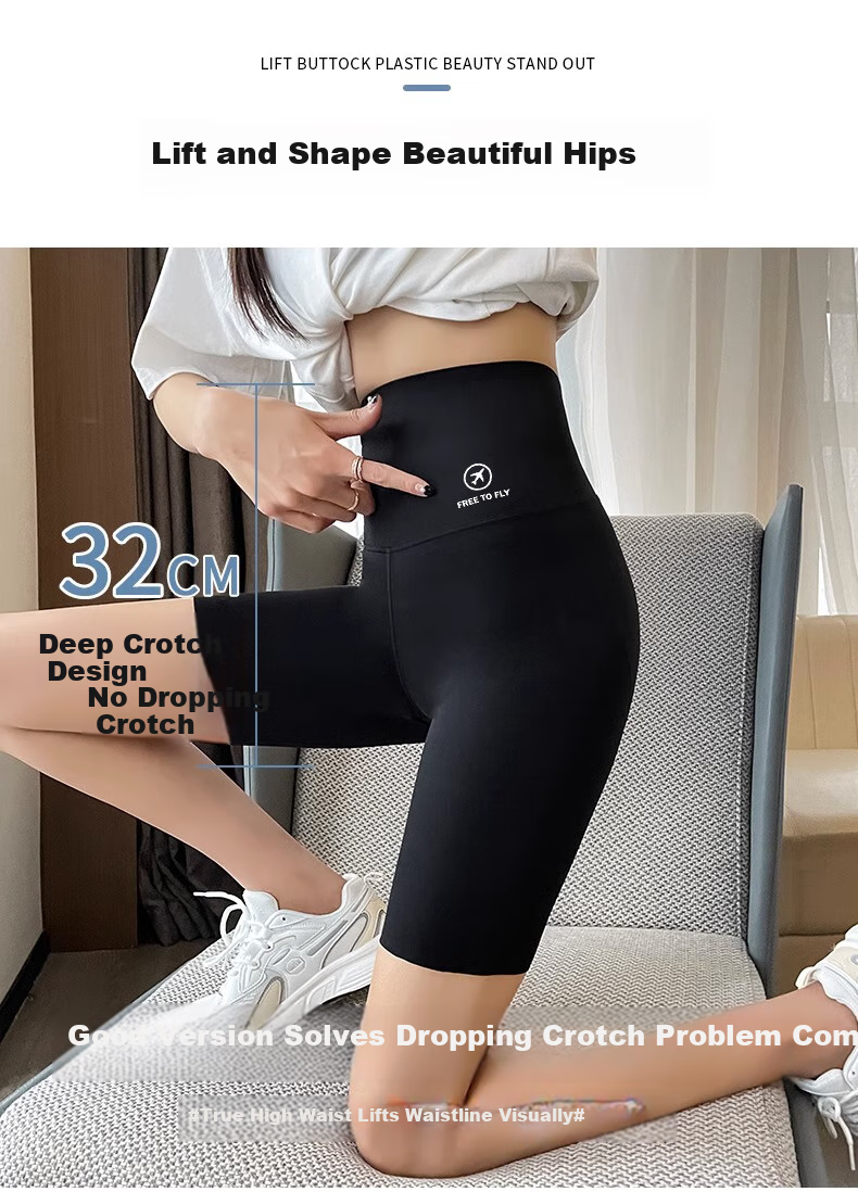 LangSha Shark Leggings for Women, Tummy Control And Butt-Lifting, Summer Anti-Exposure Sports Cycling Yoga Pants, Slim-Fit Leggings for Weight Loss 6