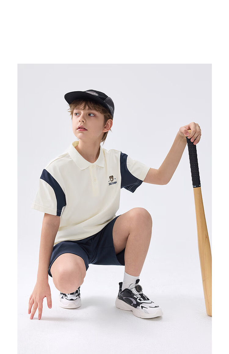Balabala Kids Short Sleeve Set 2025 Summer Boys Baby Two-Piece Thin College Style 208225119108 9