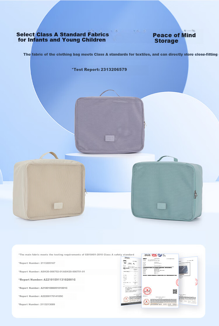 KALA·Y Travel Storage Bag, 21.6L Three-Piece Set, Luggage Bag, Large Capacity Travel Bag, CX0619 Monet Purple 2