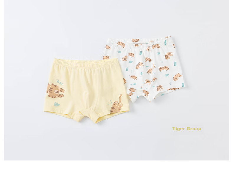 DAVE & BELLA [Two-Pack] Boys' Elastic Boxer Briefs 2024 Children's Boxer Shorts Baby Underwear 28