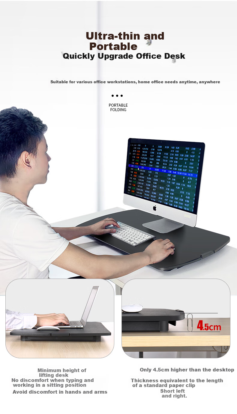 ECOLUS ErgodeSK Adjustable Standing Desk, Height-Adjustable Laptop Stand, Workstation LST04BK 5