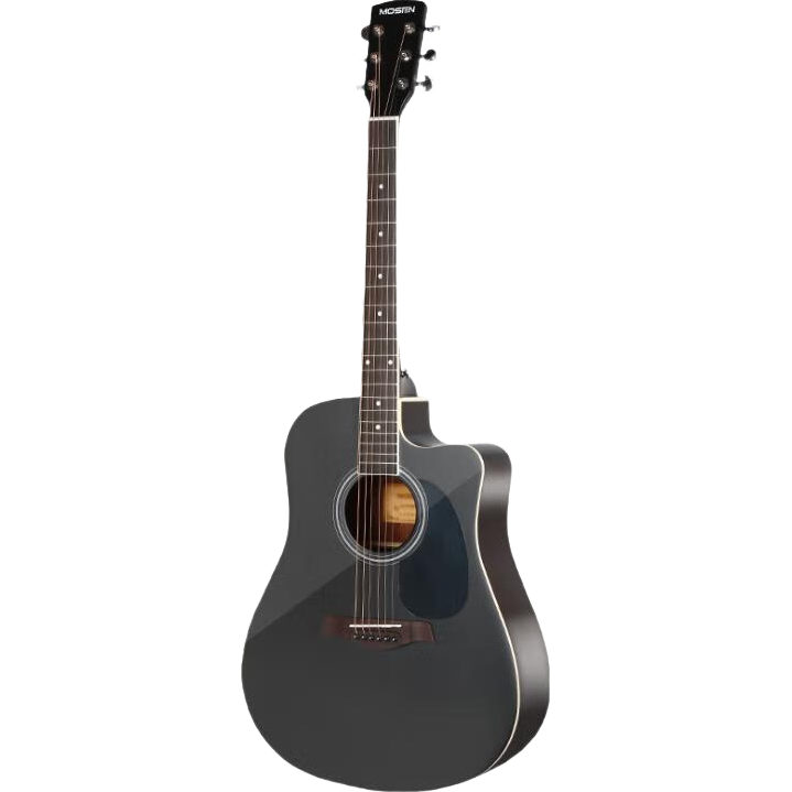 MOSEN DC41BKM-C Spruce Top Acoustic Guitar, Advanced Upgraded Version, Matte Finish, 41 Inches, Black