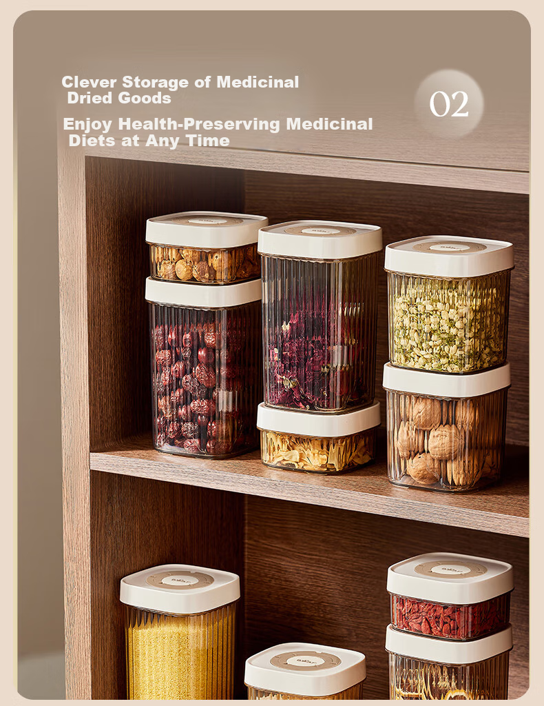 Bear Airtight Container, Multi-Grain Storage Box, Plastic Jar for Snacks, Dried Goods, Tea Leaves, 850ml Sealed Container 15