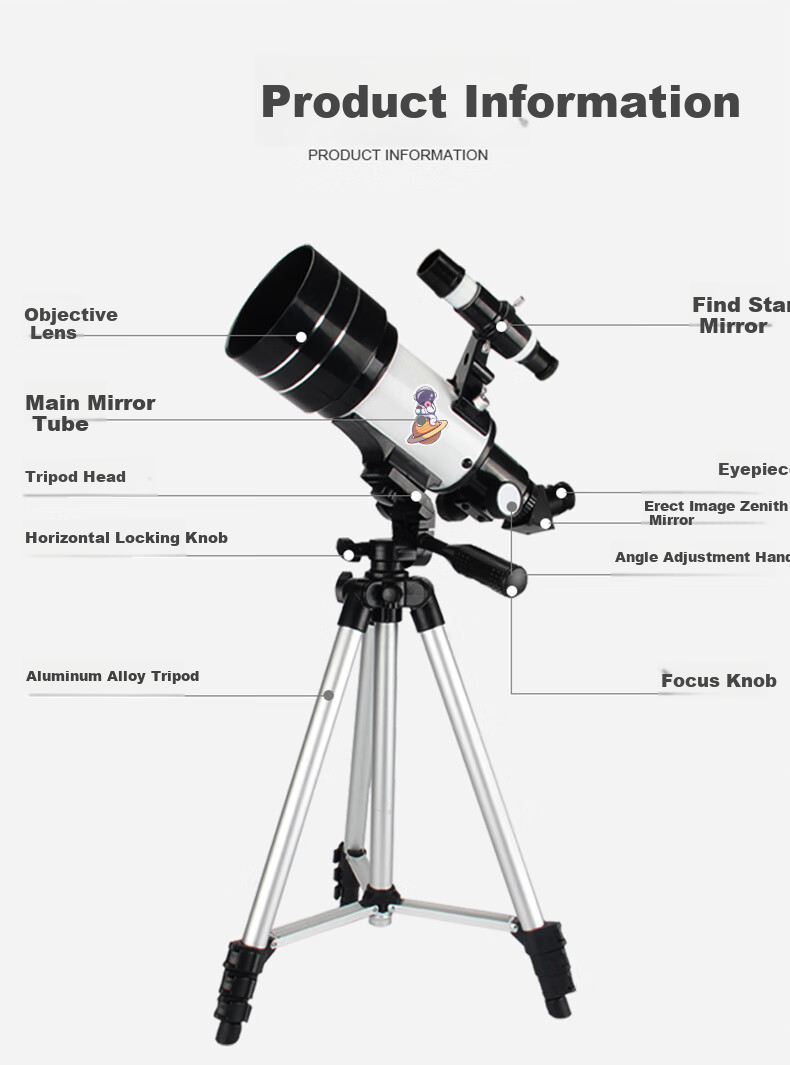 Feilaishi Astronomical Telescope High-Power HD Children's Birthday Gift Large Aperture Telescope 11