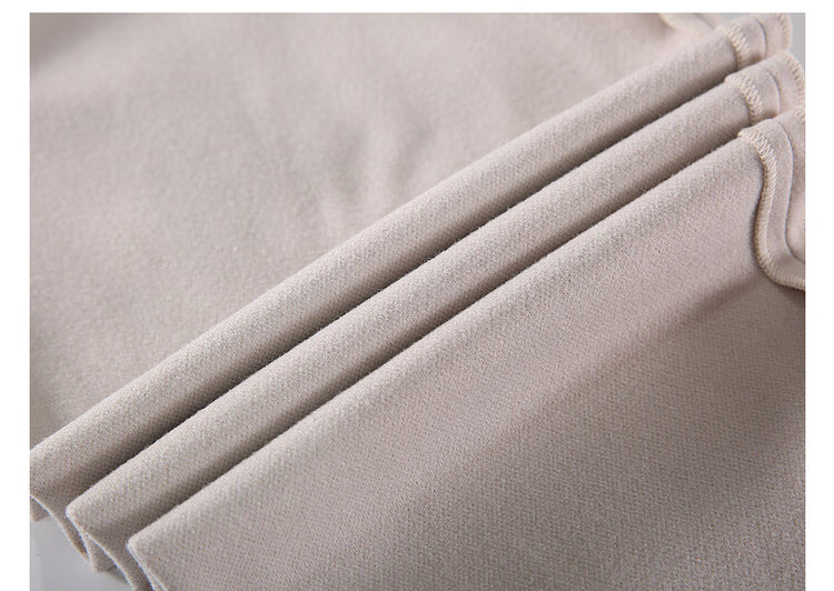 Dme Warm Brushed Harem Pants, Winter Mid-Rise Loose Trousers, Women's Plaid Casual Pants, Off-White, S 12