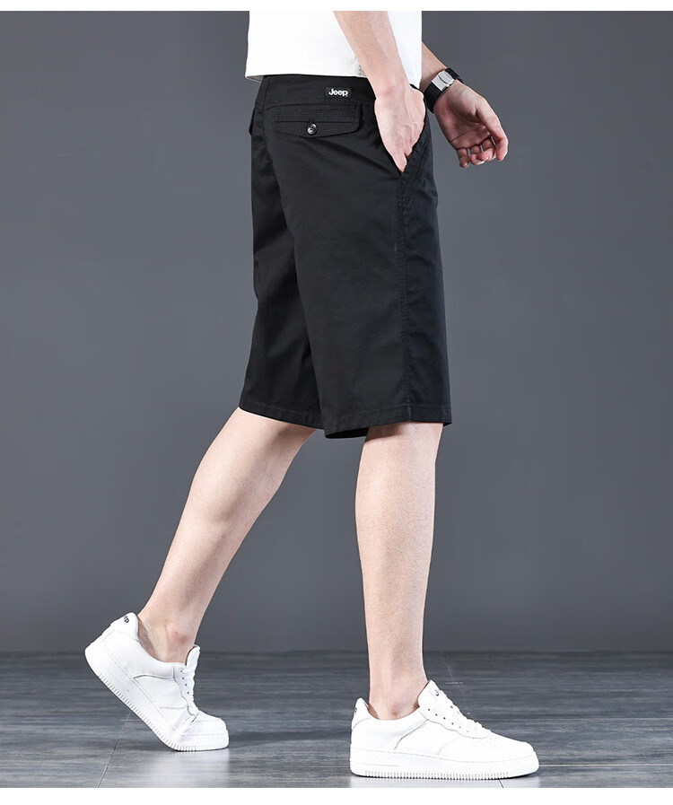 JEEP High-End Lightweight Five-Pocket Casual Shorts for Men, New Summer 2026 Business Loose Straight-Leg Mid-Length Pants for Me 11