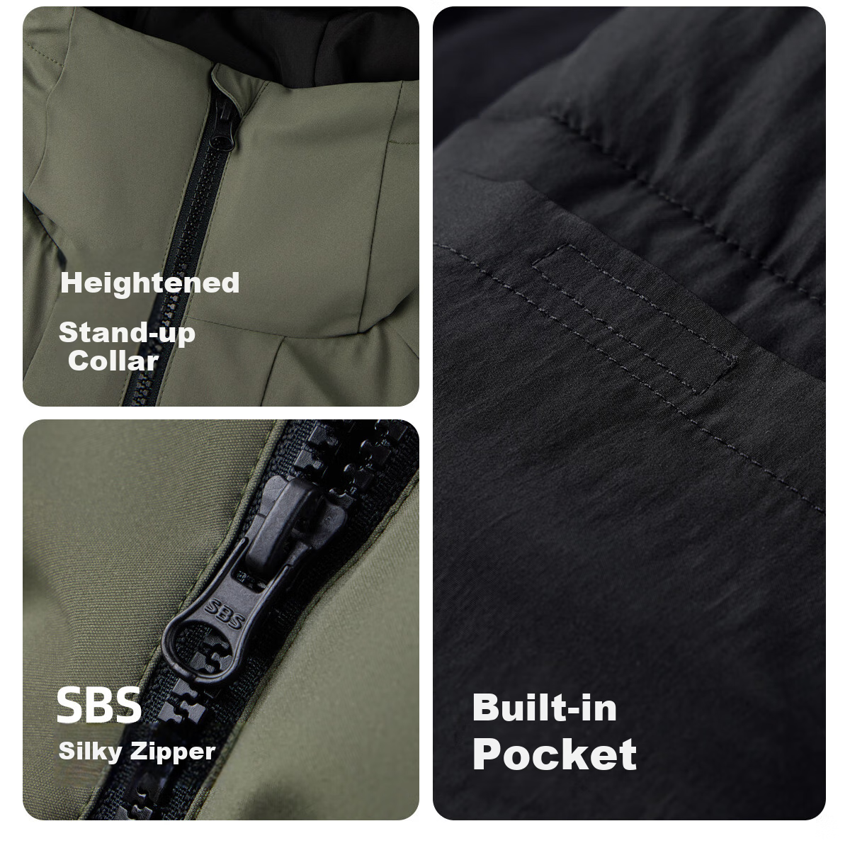 CAMEL Men's Jacket, Cotton Coat, Winter Hooded Fleece-Lined Thickened Waterproof Workwear Cotton Jacket for Men, M34CAEC735 24