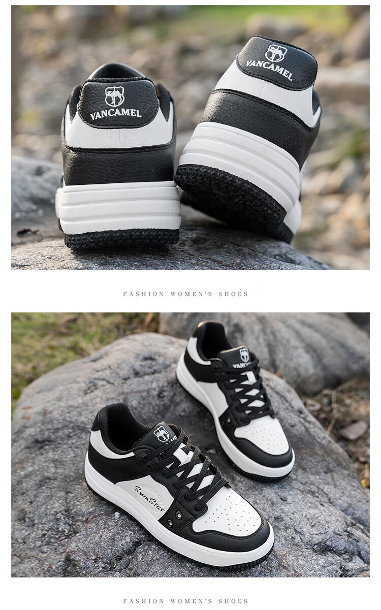 VANCAMEL Men's Sneakers, Couple's Outdoor Casual Shoes, Men's Sports Shoes, Women's White Shoes, 6066 White, Size 38 23