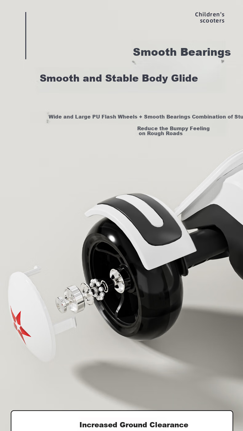 Strolex Six-In Children's Scooter for Ages 1-6, Foldable Ride-On Scooter with Music And Lights 8