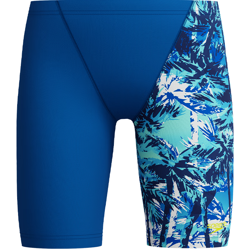 Speedo Kids Swimwear Fun Series Youth Printed Knee-Length Swim Trunks Boys Sun Protection Chlorine Resistant Blue/Dark Blue 13-14