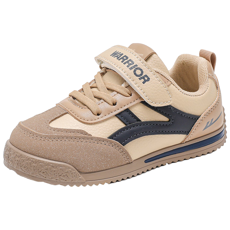 Warrior Children's Shoes, Boys' Sneakers, Spring And Autumn Style, Soft Sole, Lightweight Kids' Sports Shoes WZ(CL)-1076, Khaki/blue, Size 29