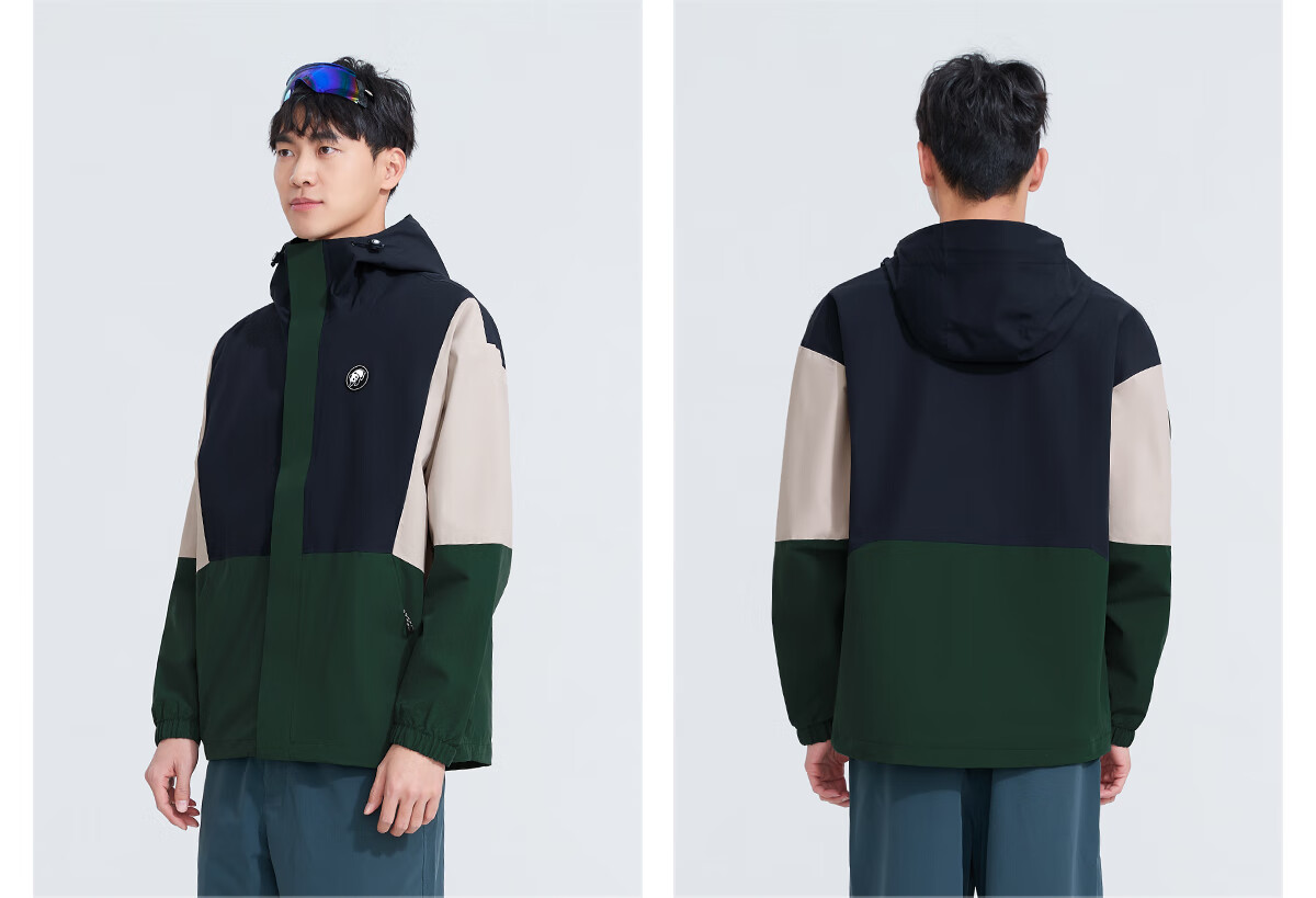 Panda Camel Series Yunxi Single-Layer Waterproof Windproof Outdoor Mountaineering Jacket for Men and Women 8640, M 30