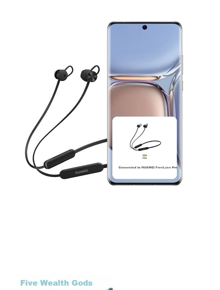 HUAWEI FreeLace Subsidy Edition, Bluetooth Sports Earphones, Semi-In Design, Long Battery Life, HUAWEI Sports Earphones, Mint Blue 16