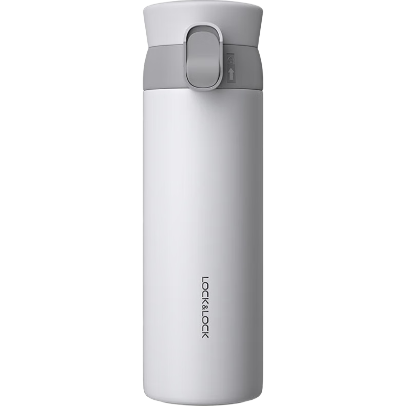 LOCK&LOCK Aspiration Bounce Insulated Cup, 316 Stainless Steel, Keeps Hot And Cold, for Men And Women Students, Portable Water Bottle, 450ML, Gray