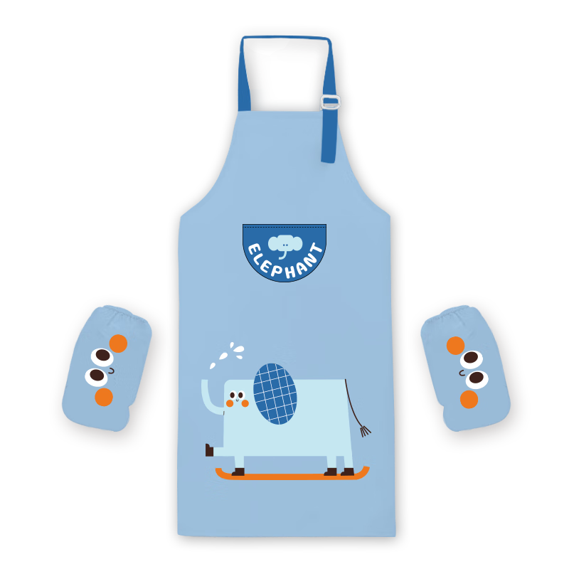 Babyprints Children's Apron, Drawing Smock, Waterproof Coverall, Baby Eating And Painting Kitchen Set, Waterproof, Dirt-Resistant, Easy to Clean, with Sleeves