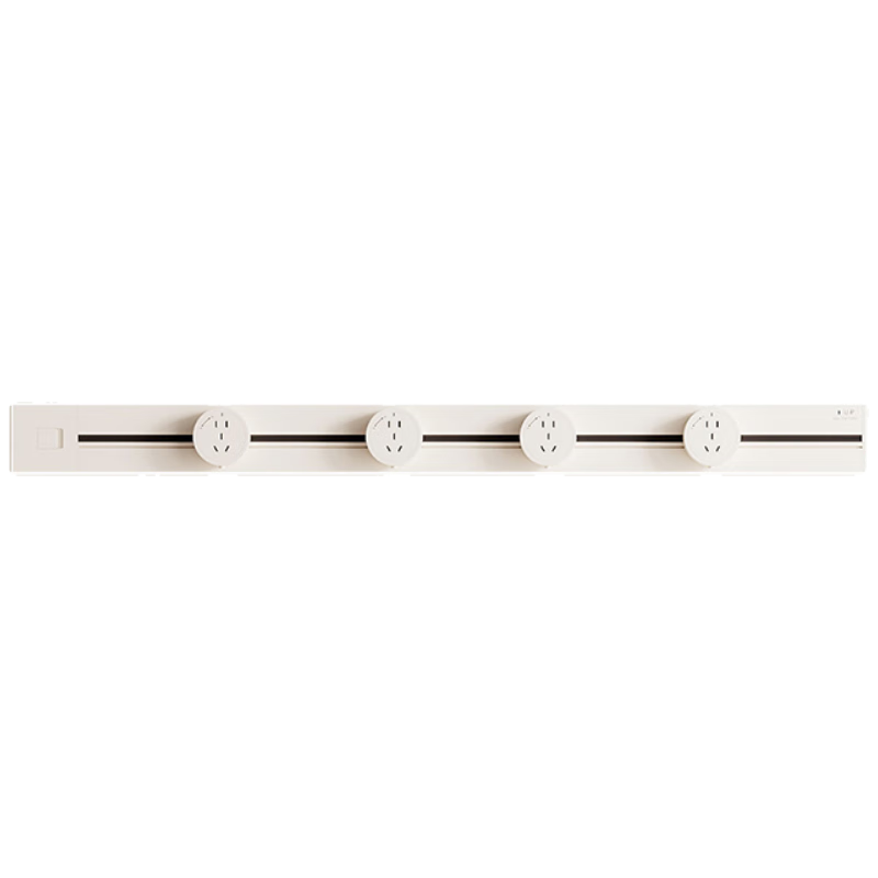 Shuxiang Household Kitchen Power Track Socket, Surface-Mounted Ultra-Thin Sliding Rail Socket, Wireless High-Power Island Countertop Sideboard, Movable Guide Rail Power Strip