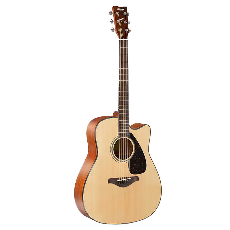 YAMAHA FG800MC Acoustic Solid Wood Top Beginner Folk Guitar Cutaway 41-inch Natural Wood Color