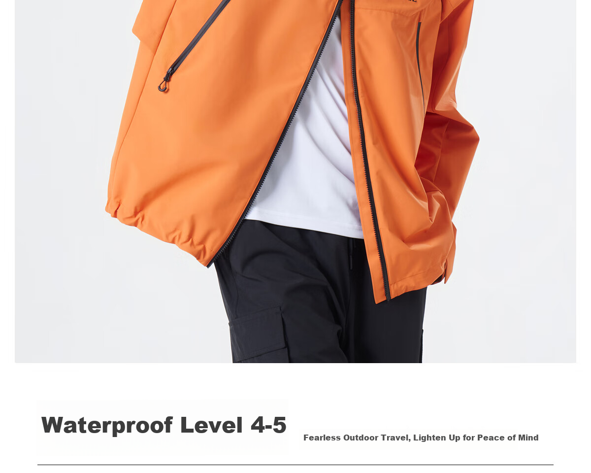 CAMEL Outdoor Jacket 2.0, Men's And Women's Mountain Hiking Wear, Windproof And Water-Resistant Travel Coat, M15BAKI063 2