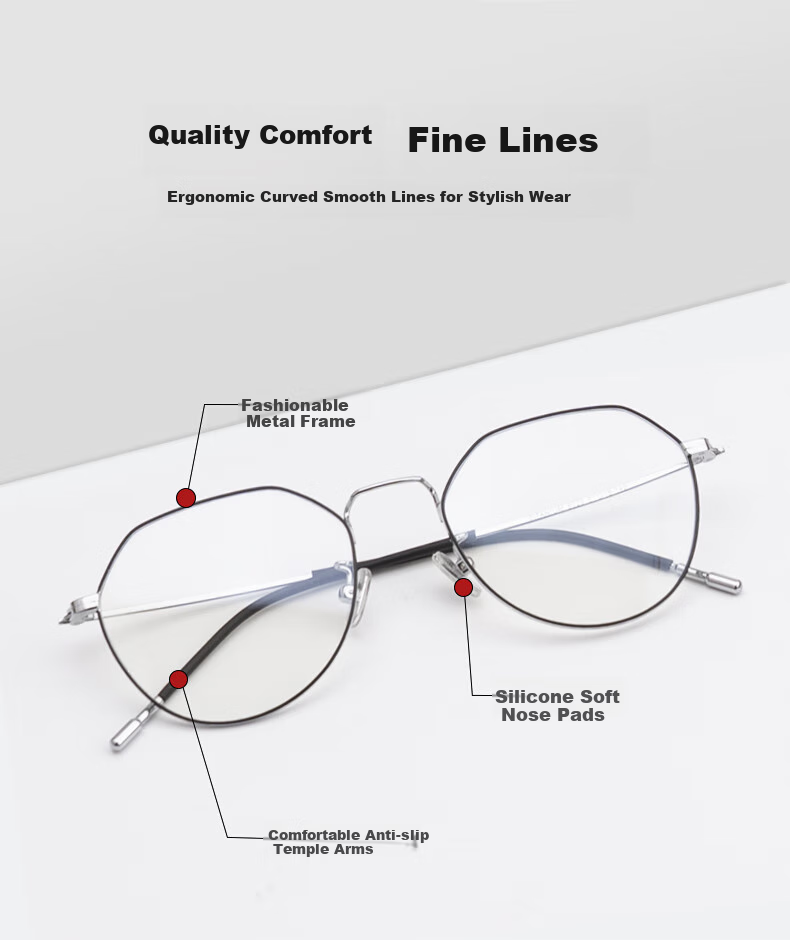 Gameking Anti-Blue Light And Anti-Radiation Glasses for Men And Women, Titanium Frame Non-Prescription Protective Eyewear for Myopia, Can Be Fitted with Prescription Lenses, Model 8029 Rose Gold 2