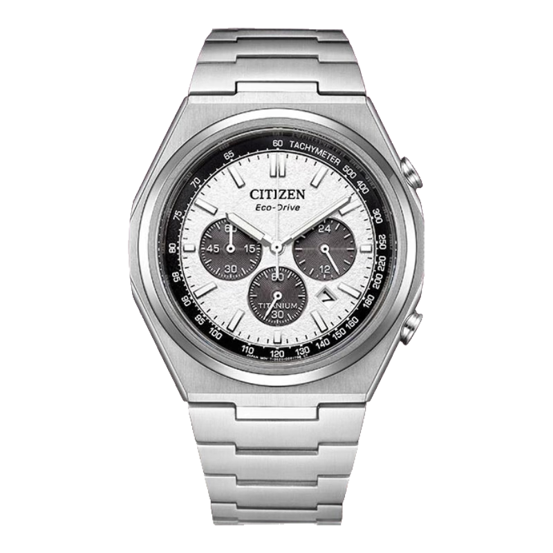 CITIZEN Watch for Men, Japanese And Korean Style, Eco-Drive, Retro Three-Eye, Shubotai Titanium, Fashionable Gift for Boyfriend, CA4610-85A