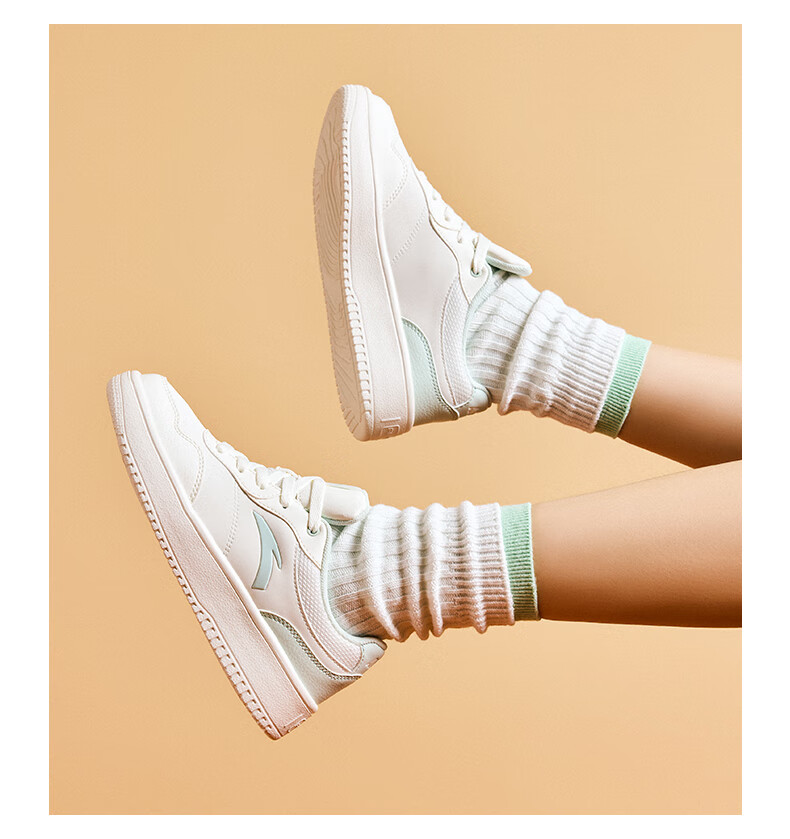 Anta Light Step V2 Women's Sneakers Summer Breathable Casual Couple Simple White Shoes Soft Sole Comfortable Thick Sole Height Increasing Shoes 7