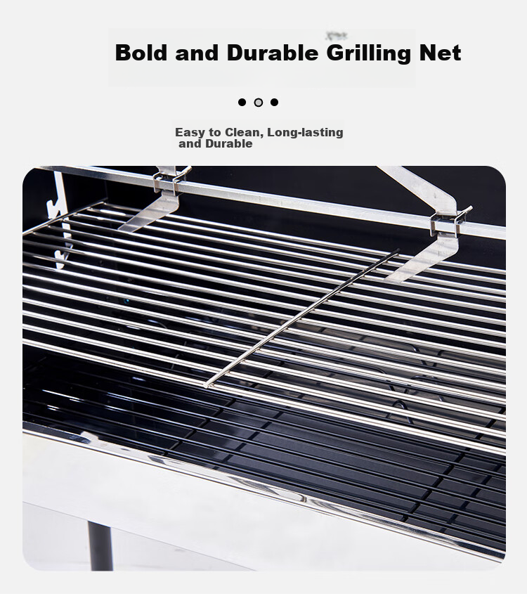 Suncojia Barbecue Grill, Portable Foldable Charcoal Grill for Lamb Legs And Chicken, Charcoal Barbecue Stove 8