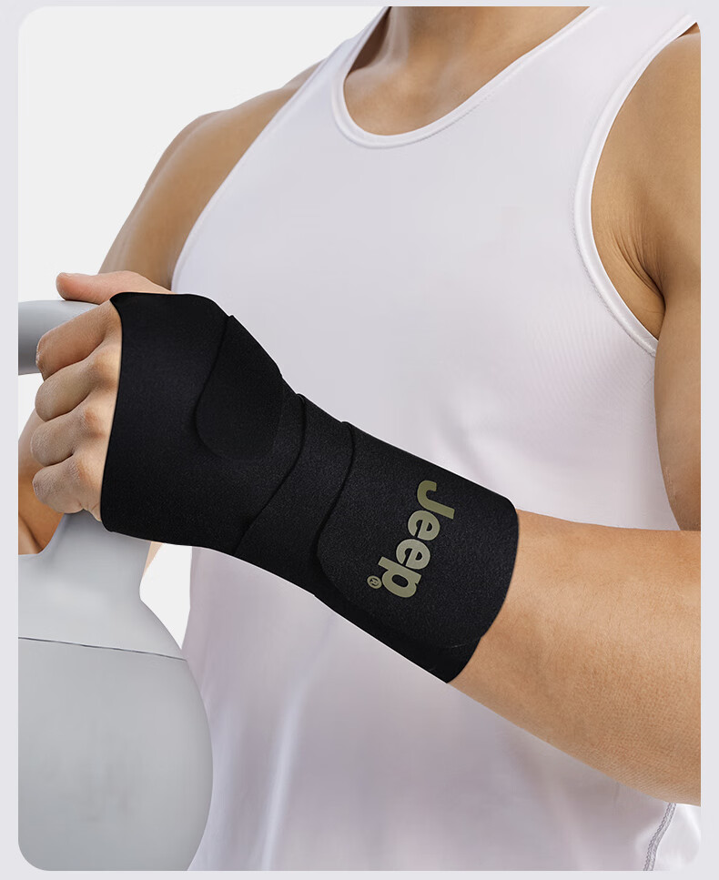 JEEP Fitness Wrist Support Anti-Sprain Compression Carpal Tunnel Professional Sports Wrist Brace One-Piece Green One Size 13